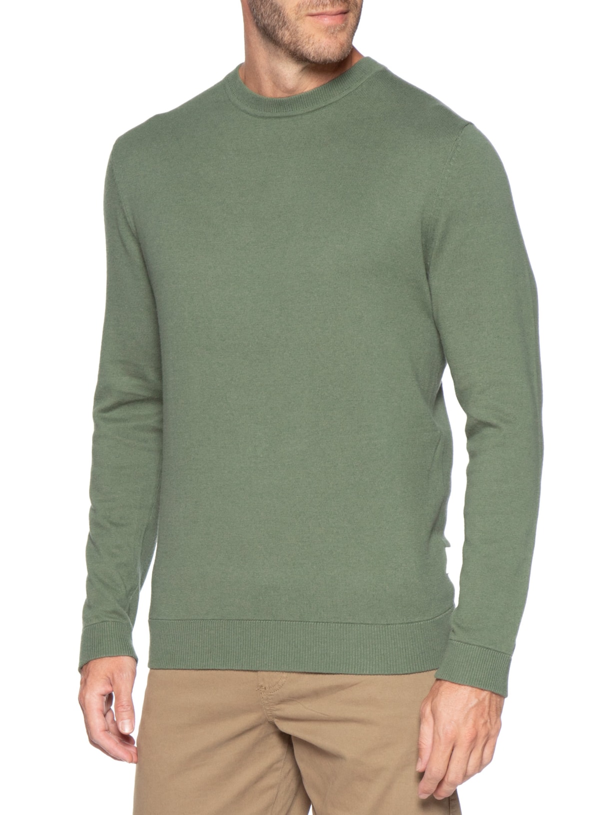 Casaco Masculino Tricot Cotton Cashmere Verde Foxton
