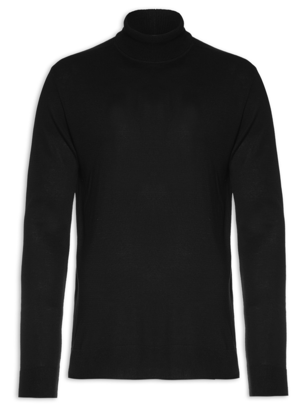 Casaco Masculino Tricot Gola Role Soft - Preto