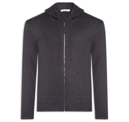 Casaco Masculino Tricot Zíper Quebec - Cinza