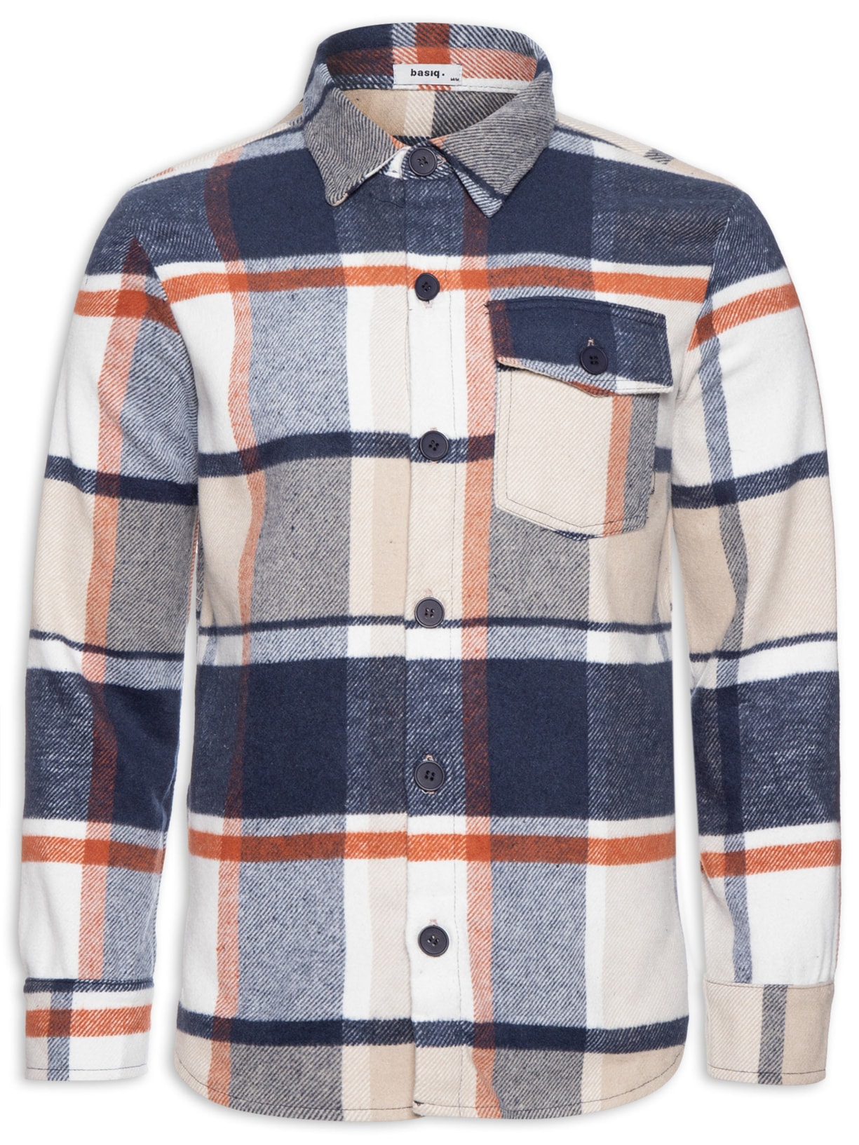 Casaco Masculino Xadrez Lã Batida - Azul