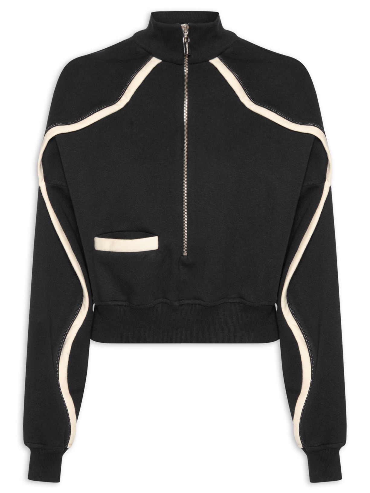 Casaco Moletom Feminino Framed Preto Francesca