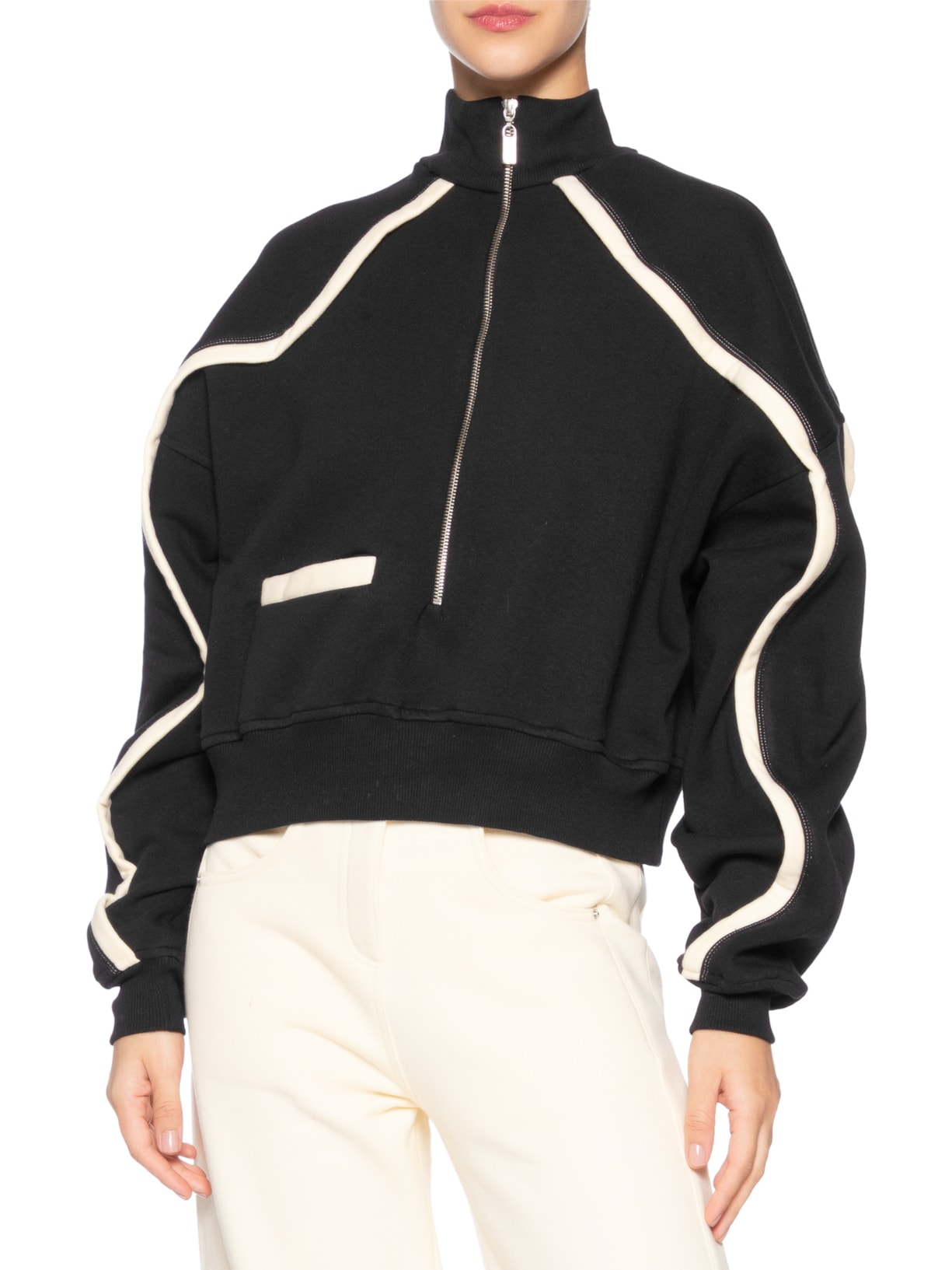 Casaco Moletom Feminino Framed Preto Francesca