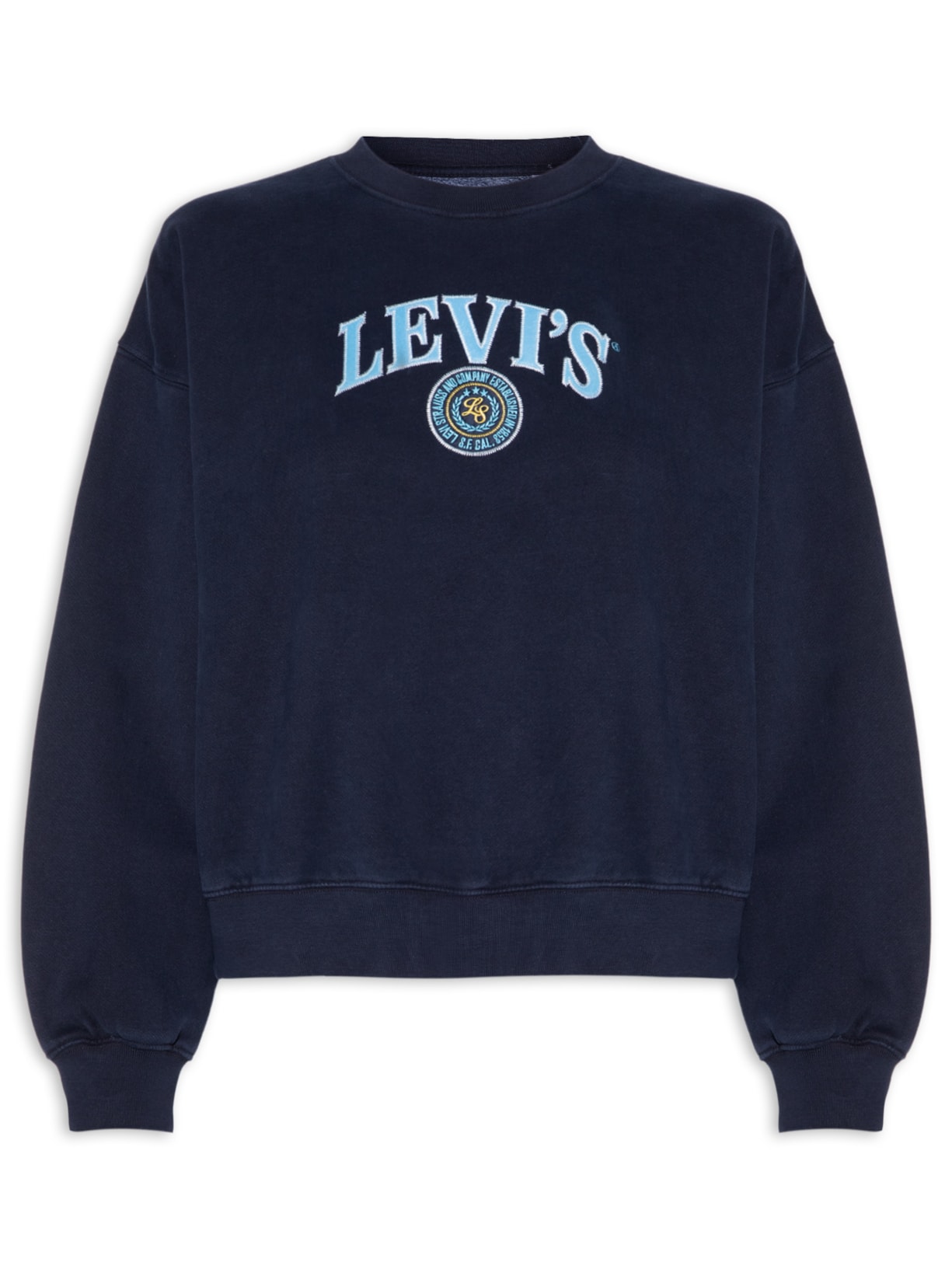 Casaco Moletom Feminino Gr Vintage Box Crew Azul Levi's