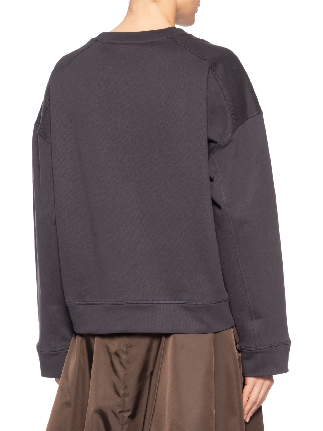 Casaco Moletom Feminino Isoli Crewneck Cinza Ganni