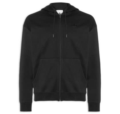 Casaco Moletom Masculino 3 Stripes - Preto