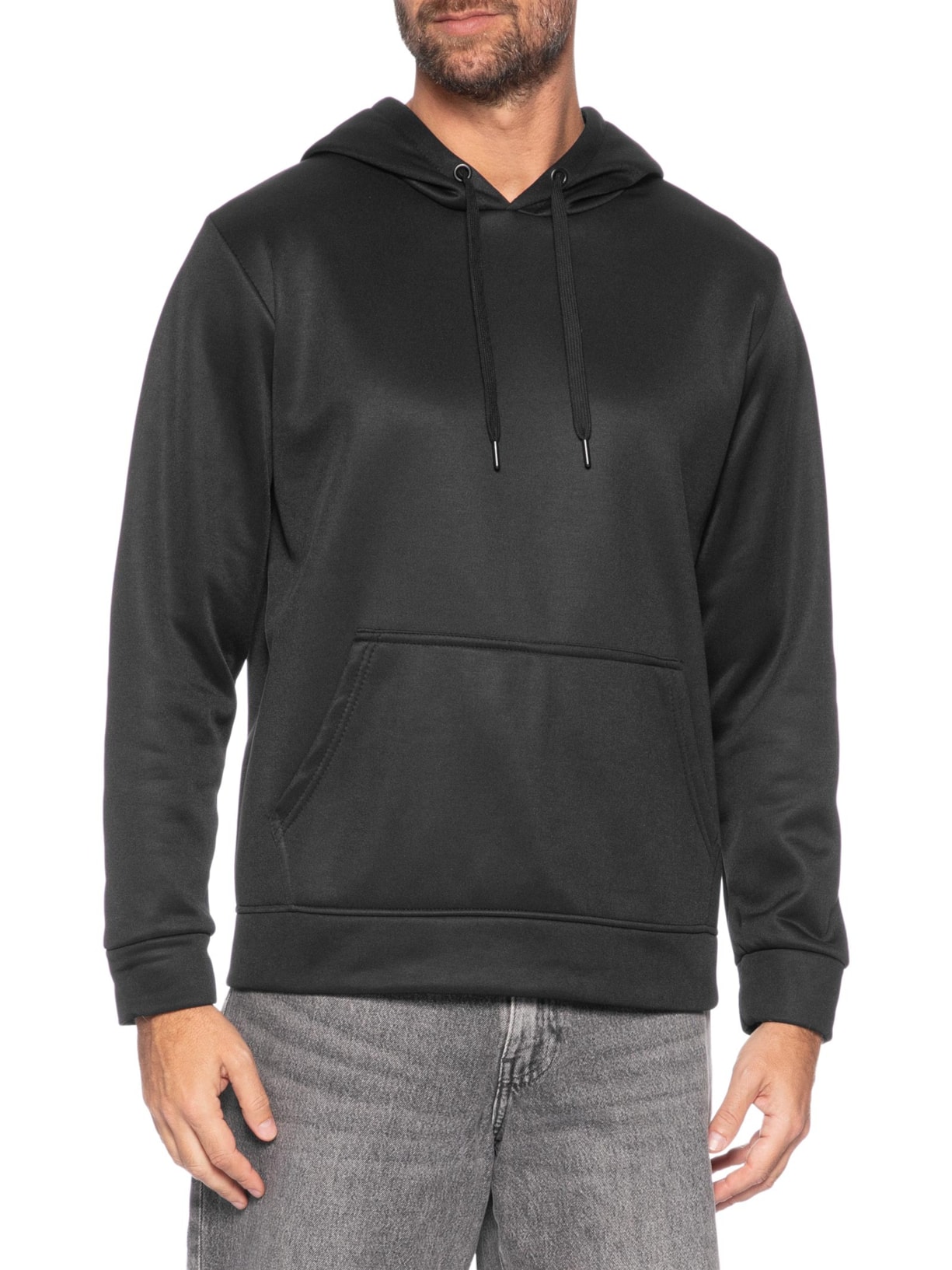 Casaco Moletom Masculino Canguru Básico Preto Basiq Men