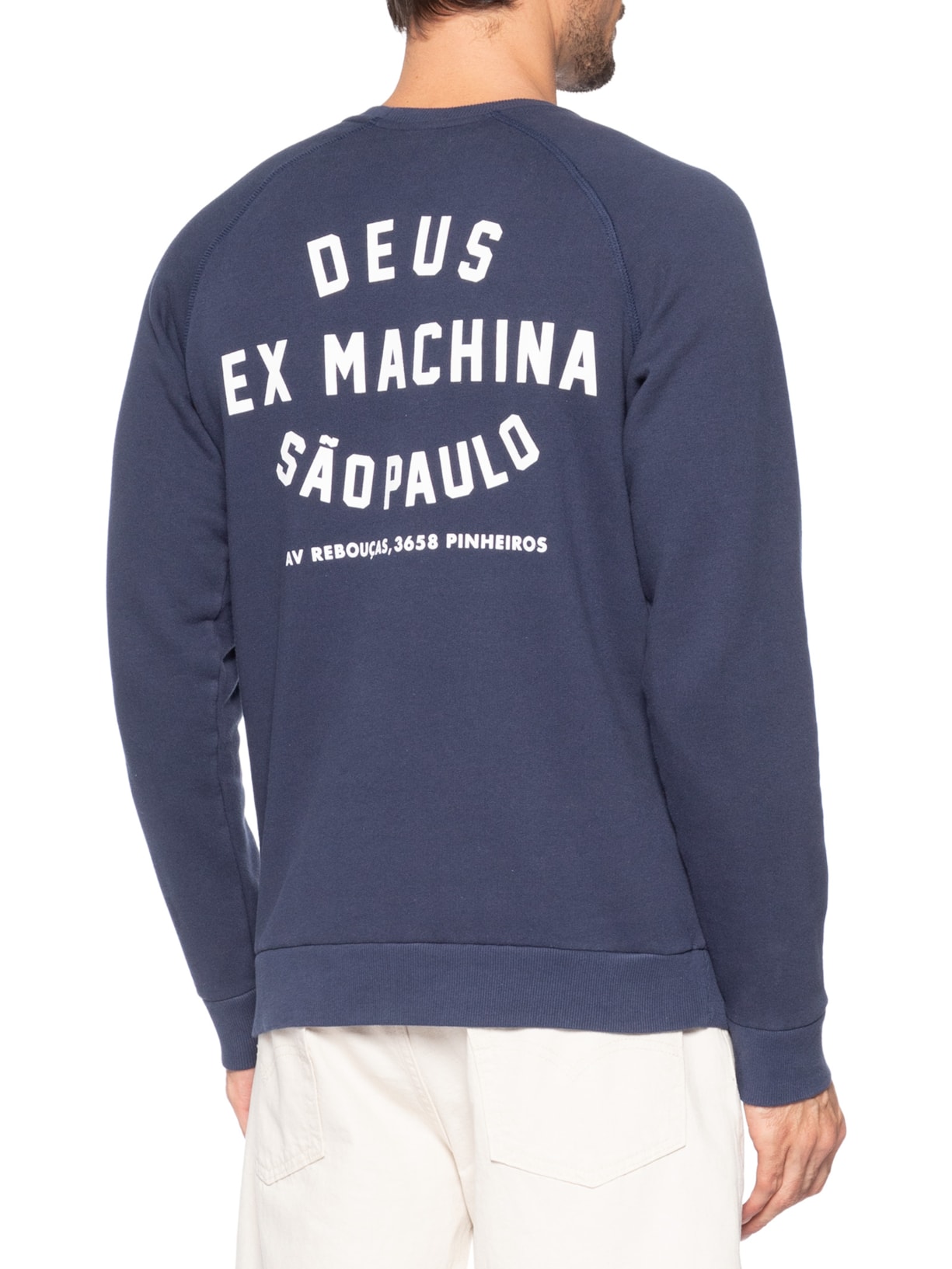 Casaco Moletom Masculino Careca São Paulo Address Azul Deus Ex Machina