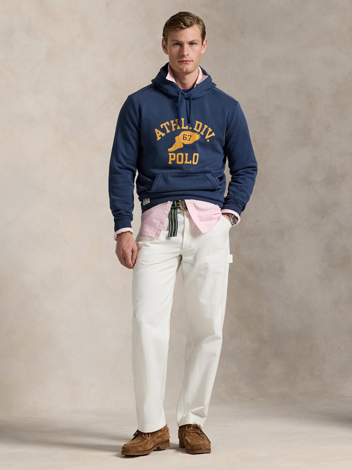 Casaco Moletom Masculino Com Capuz Athl Div Logo Azul Polo Ralph Lauren