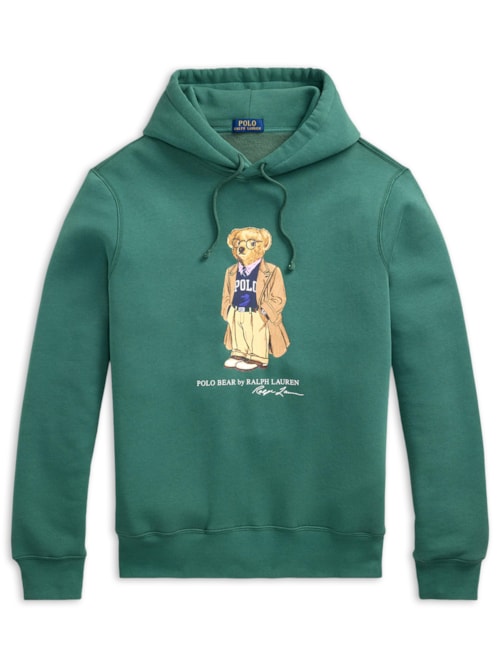 Casaco Moletom Masculino Com Capuz Seasonal Bear - Verde