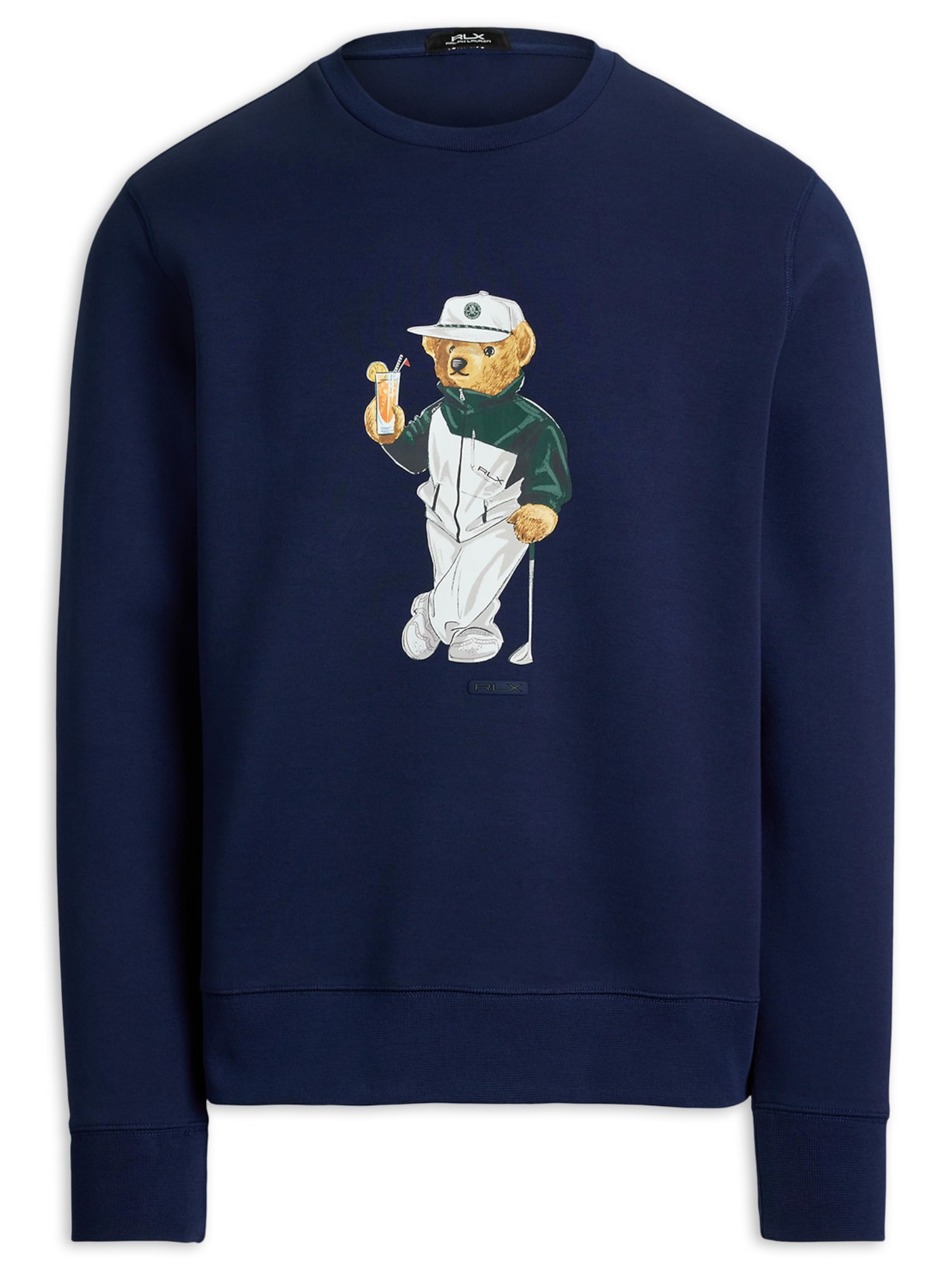 Casaco Moletom Masculino Double Knit Cotton Azul Polo Ralph Lauren