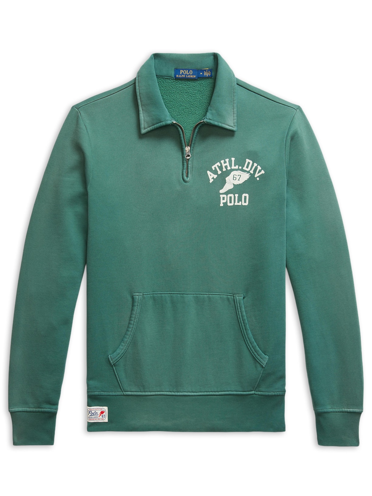 Casaco Moletom Masculino Half Zip Athl Div Logo Verde Polo Ralph Lauren