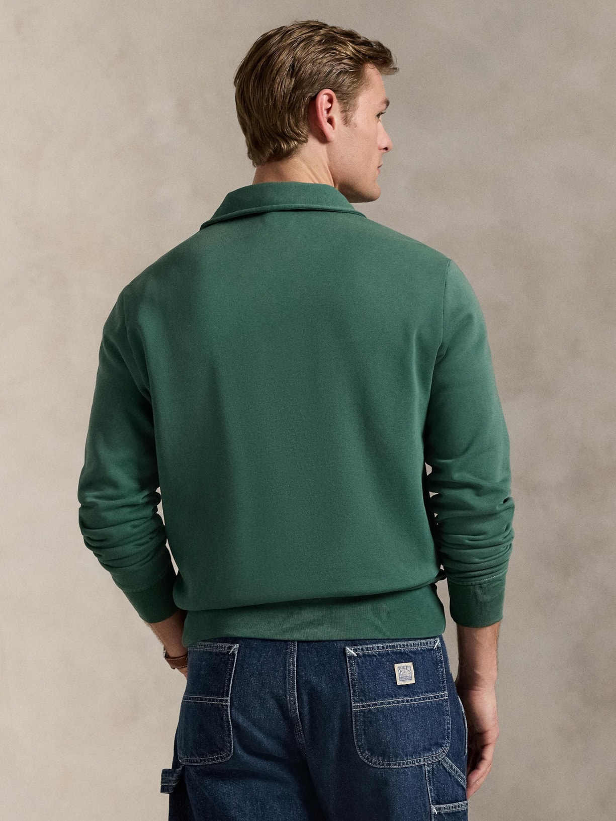 Casaco Moletom Masculino Half Zip Athl Div Logo Verde Polo Ralph Lauren