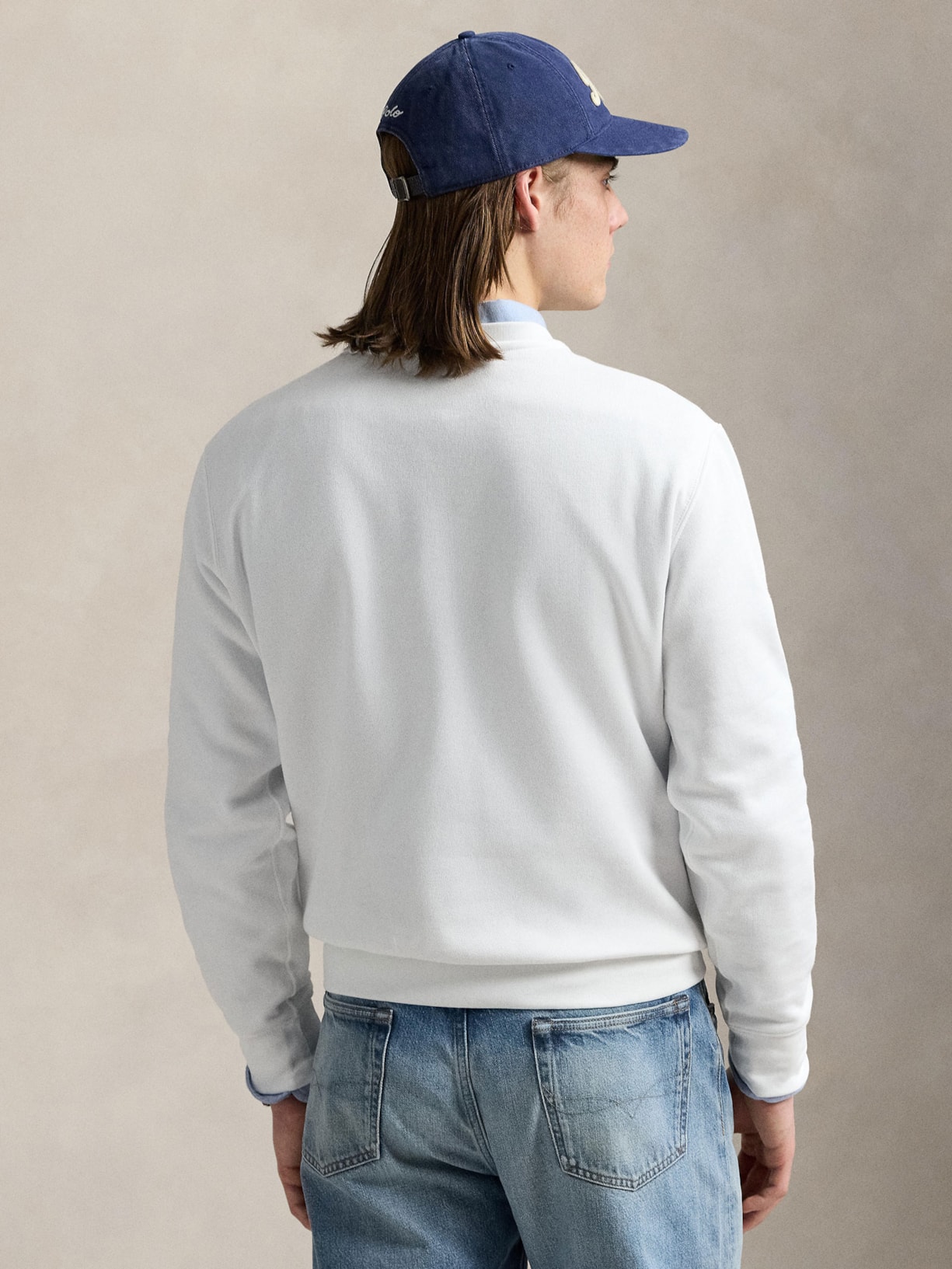 Casaco Moletom Masculino Manga Longa Seasonal Bear Branco Polo Ralph Lauren