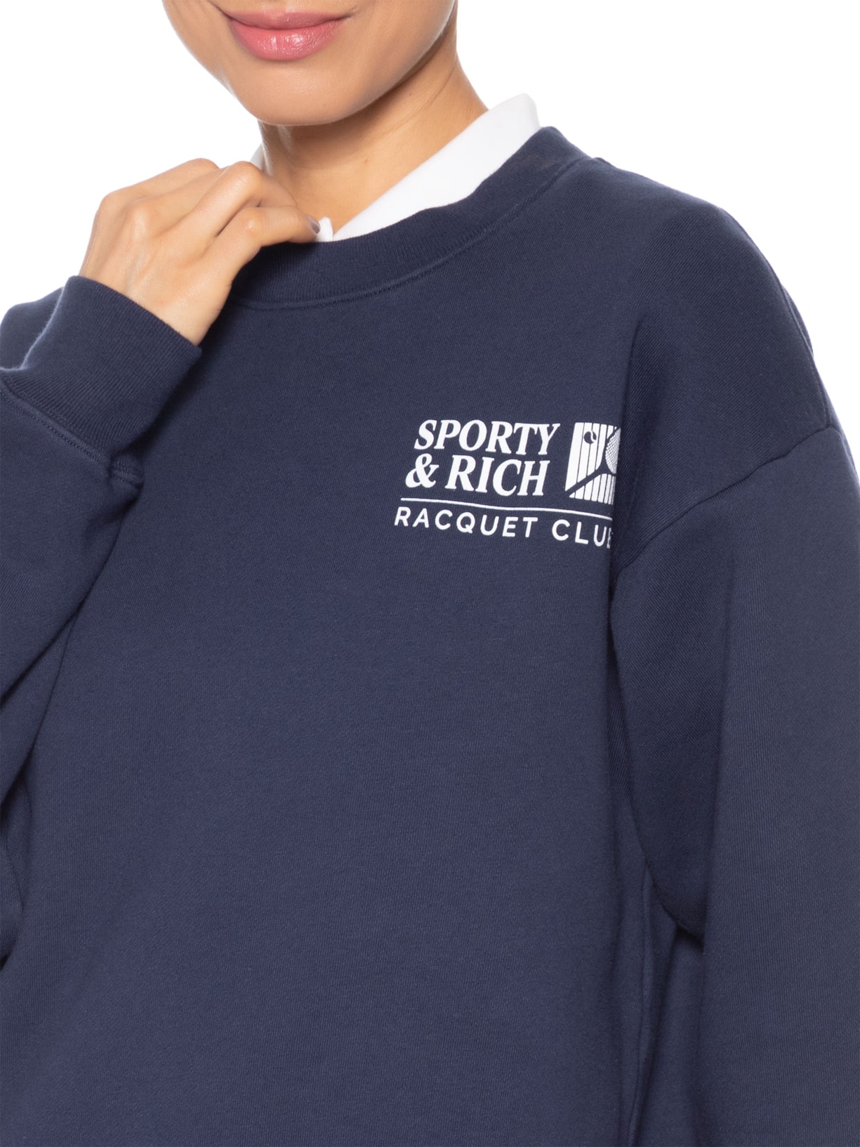 Casaco Moletom Unissex Promo Crewneck Azul Sporty & Rich
