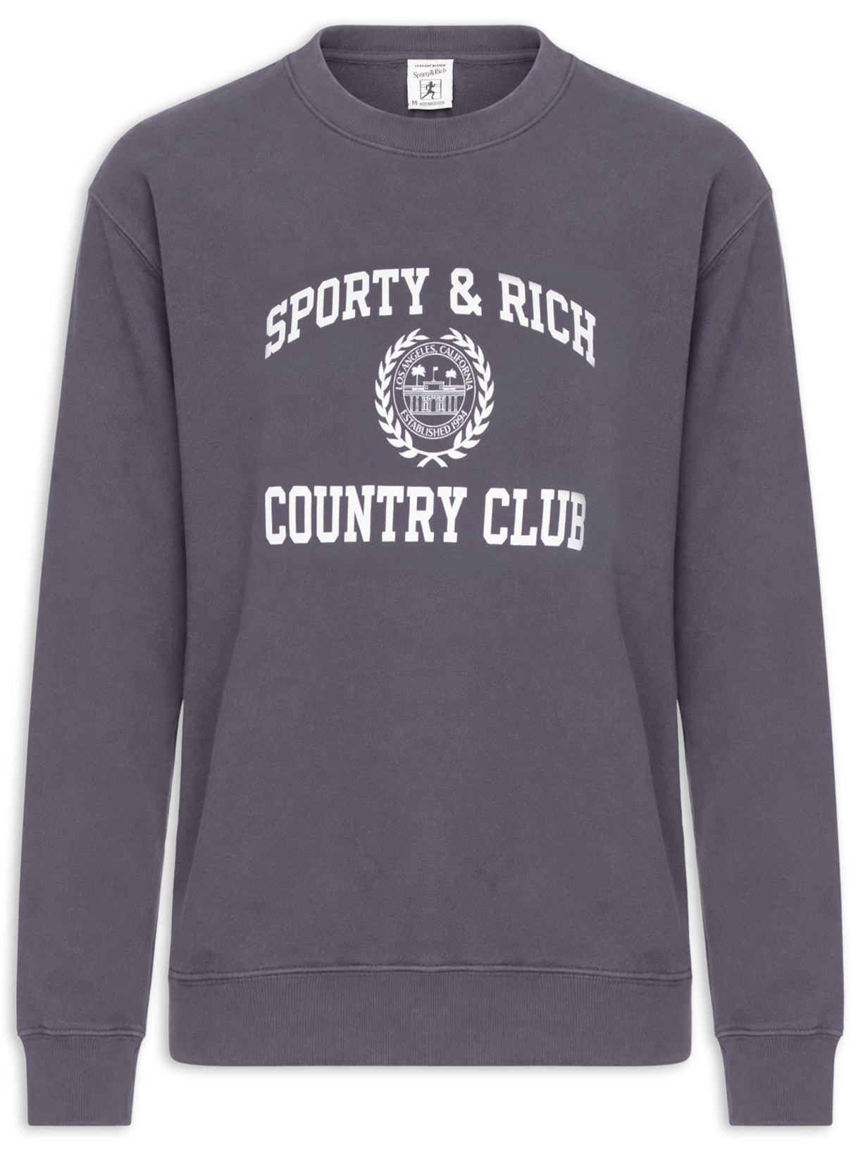Casaco Moletom Unissex Varsity Crest Crewneck – Preto Sporty & Rich