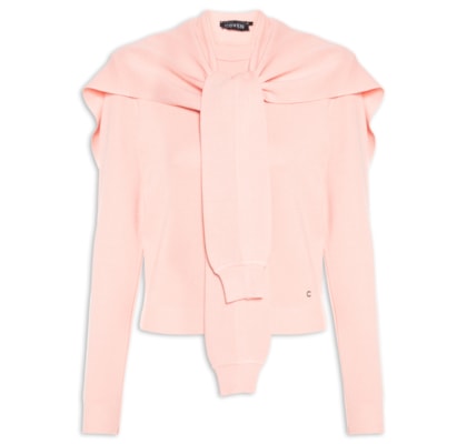Casaco Pool Tricot Liso – Rosa