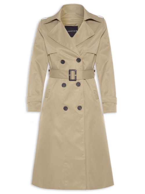 Casaco Trench Coat Feminino - Bege