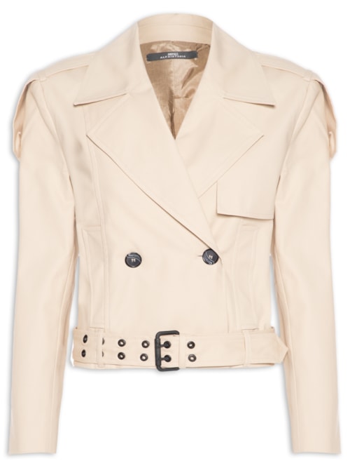 Casaco Trench Feminino Curto - Bege