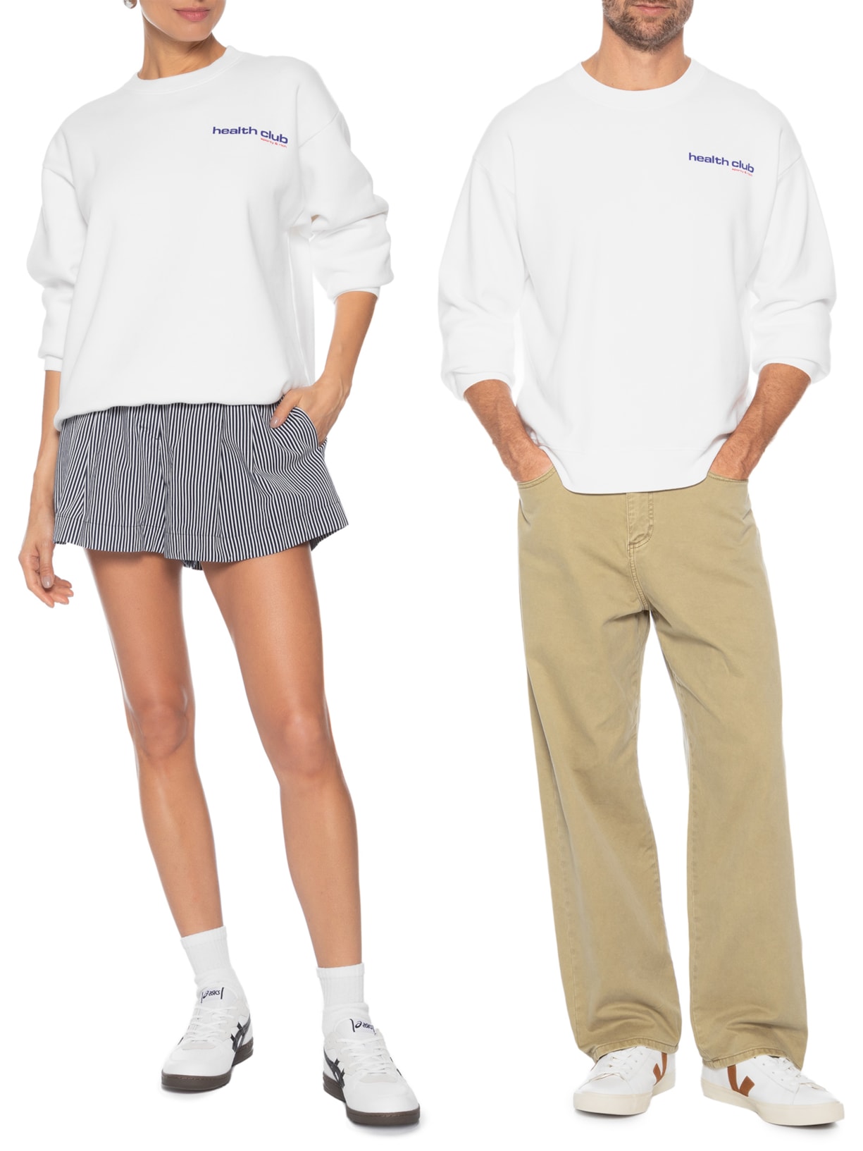 Casaco Unissex Moletom Bold Health Crewneck Branco Sporty & Rich