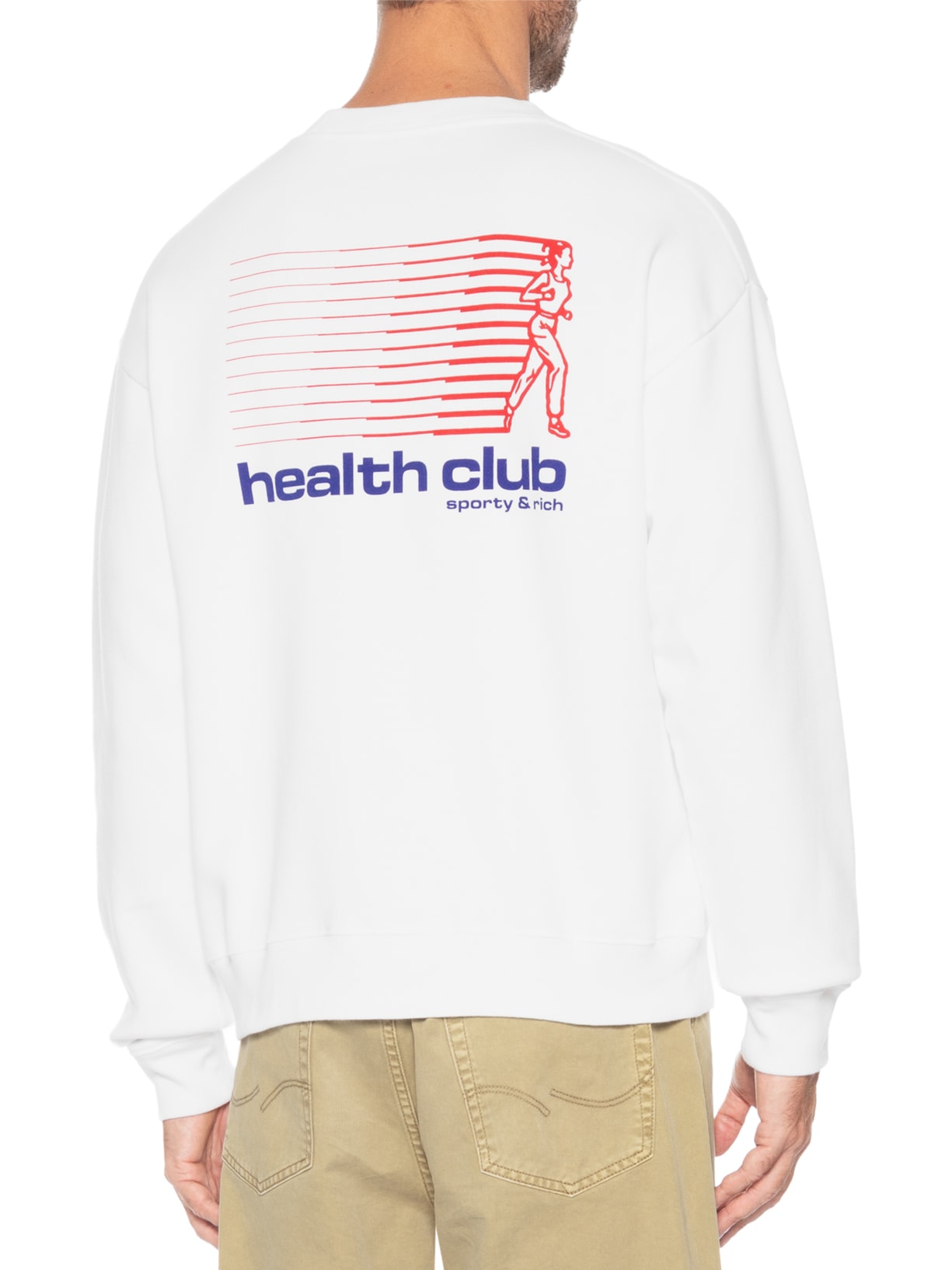 Casaco Unissex Moletom Bold Health Crewneck Branco Sporty & Rich