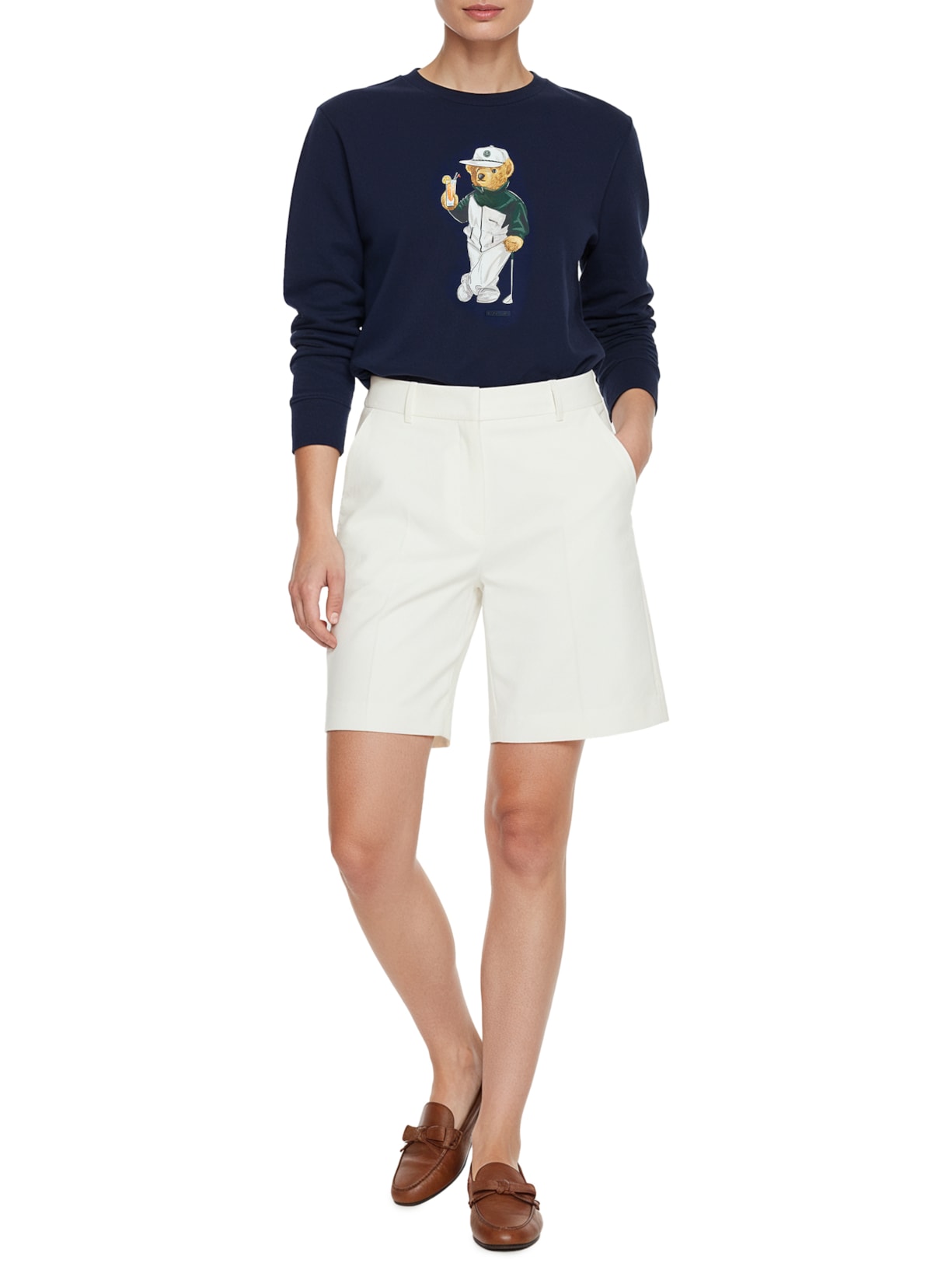 Casaco Unissex Moletom Double Knit Cotton Azul Polo Ralph Lauren