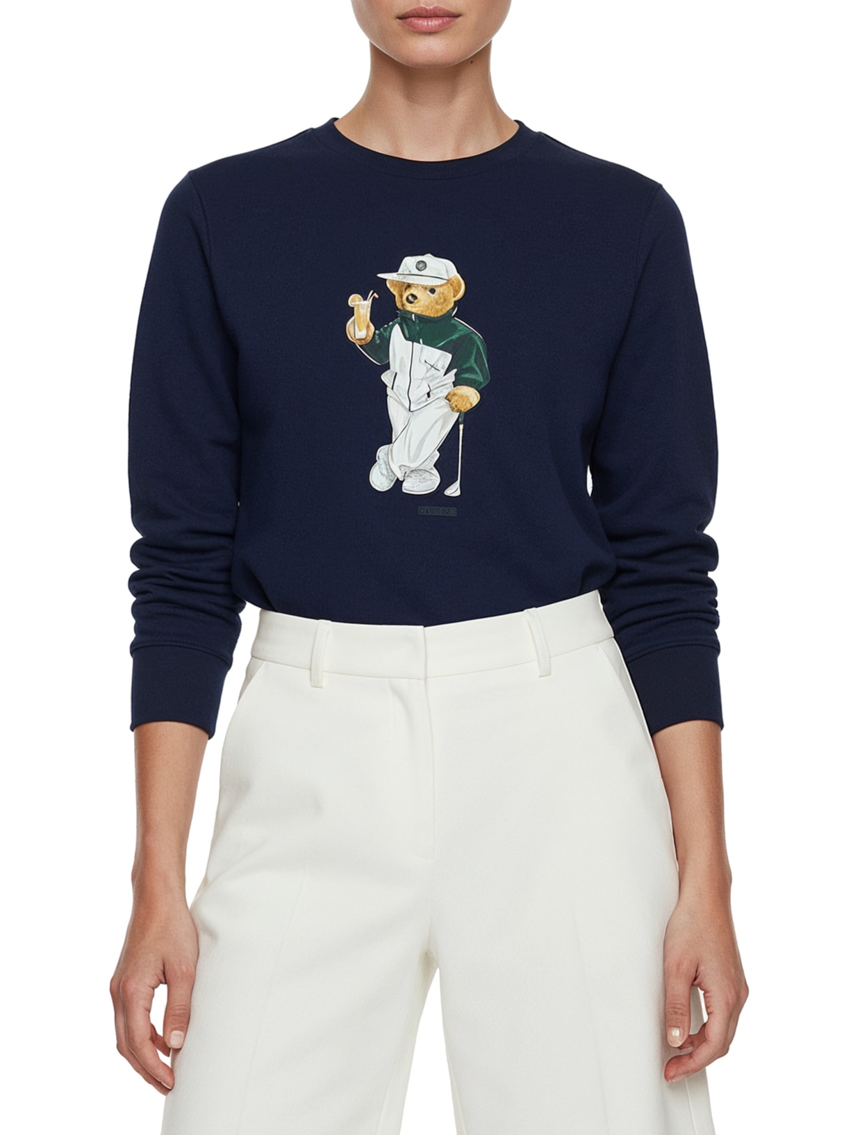 Casaco Unissex Moletom Double Knit Cotton Azul Polo Ralph Lauren