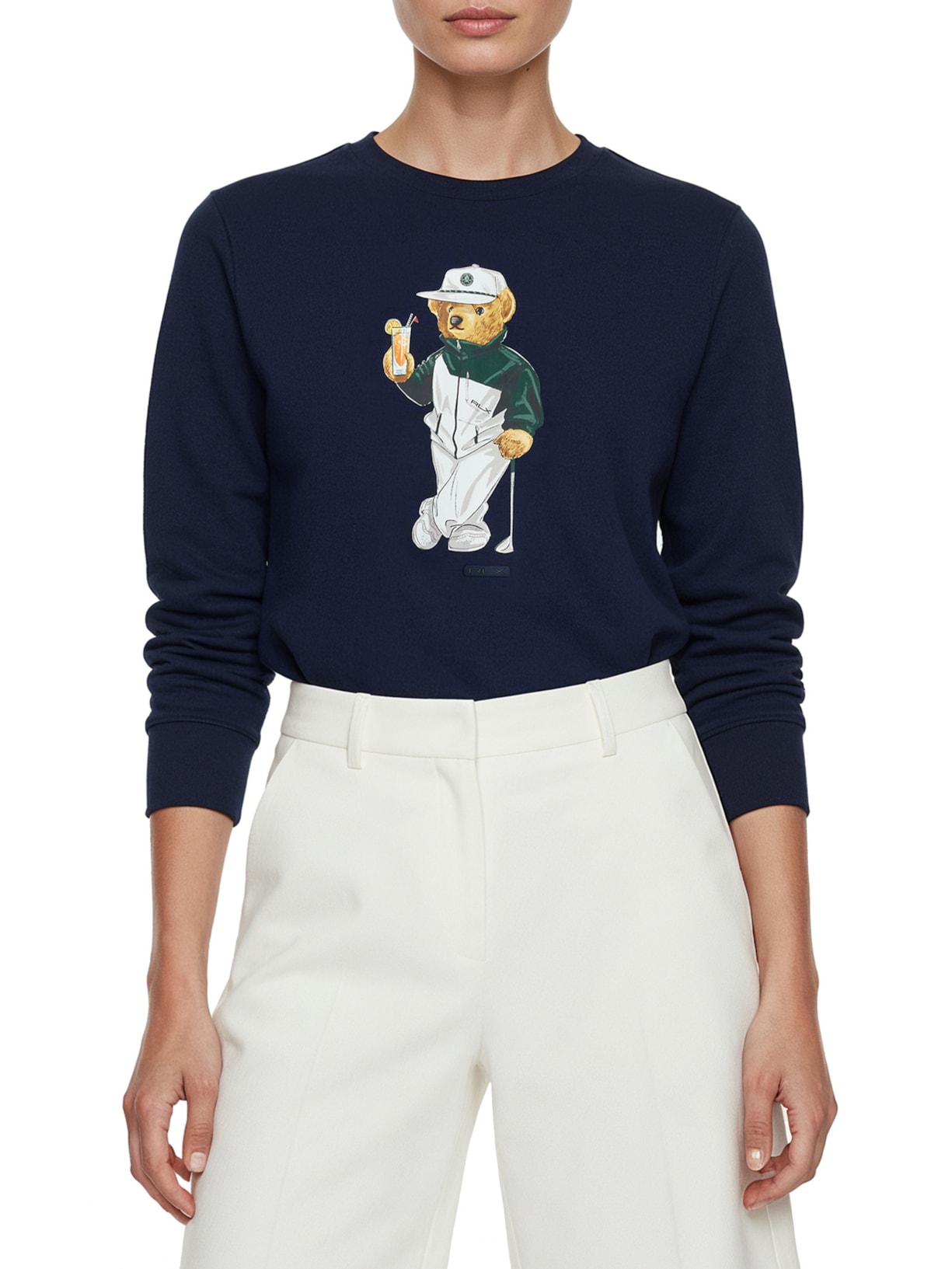 Casaco Unissex Moletom Double Knit Cotton Azul Polo Ralph Lauren