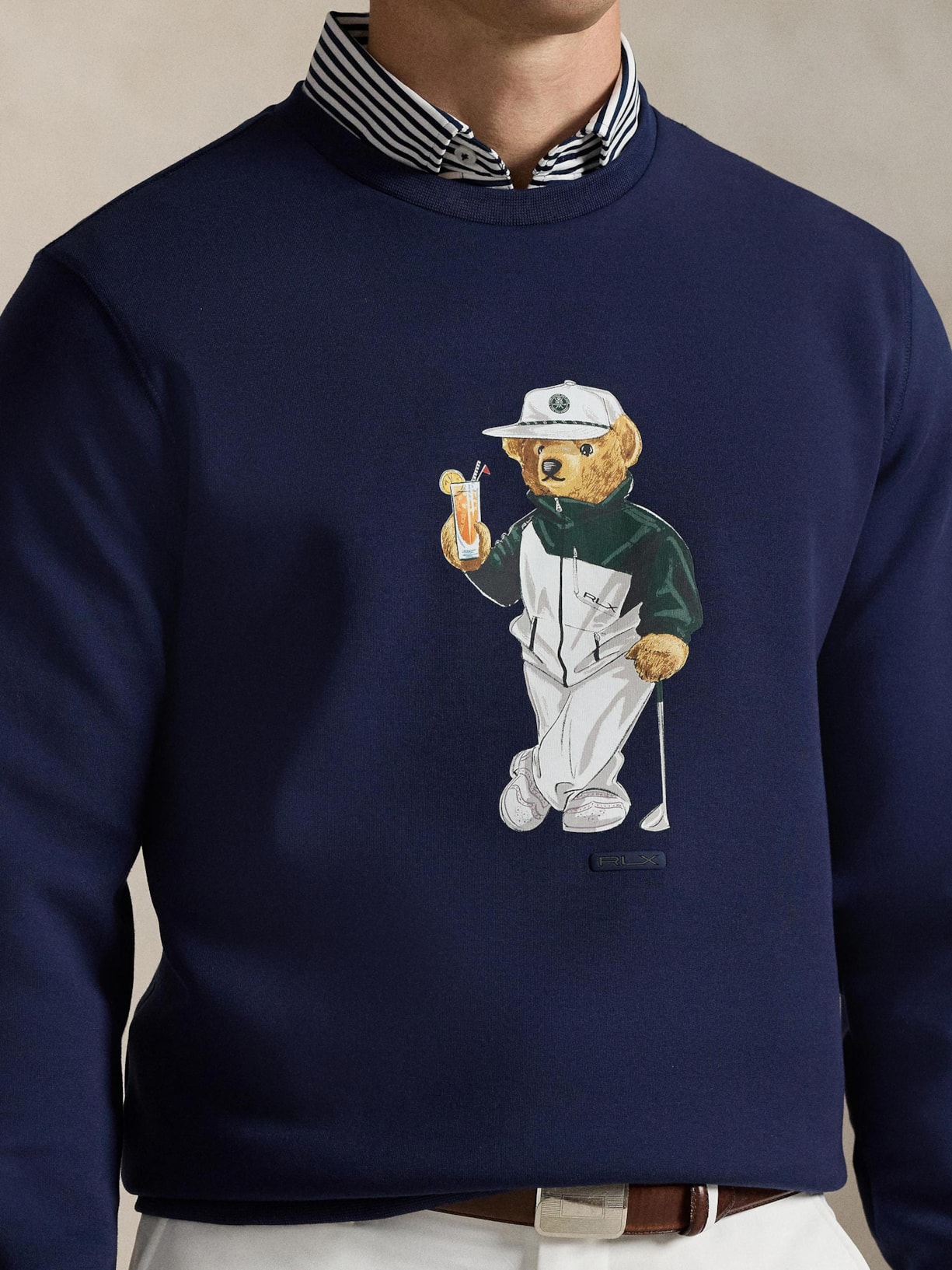 Casaco Unissex Moletom Double Knit Cotton Azul Polo Ralph Lauren