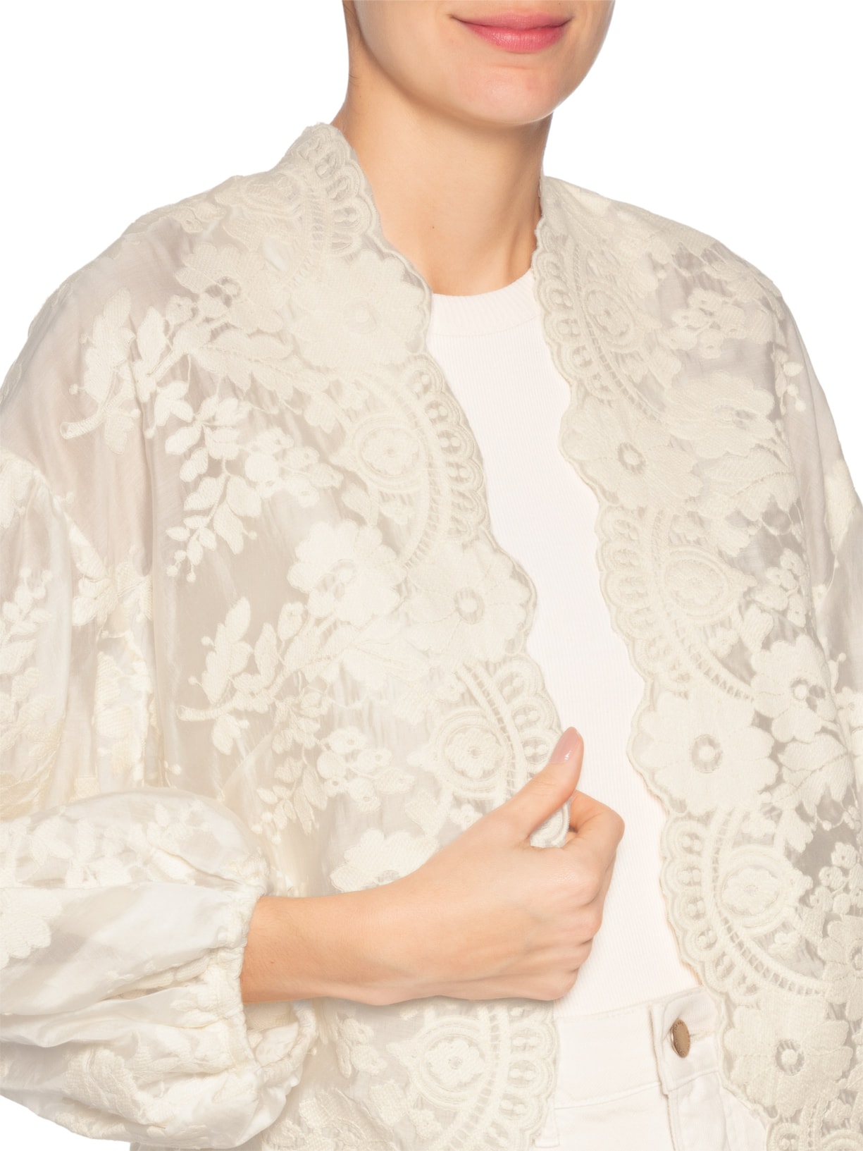 Casaqueto Feminino Alessa Off White Iorane
