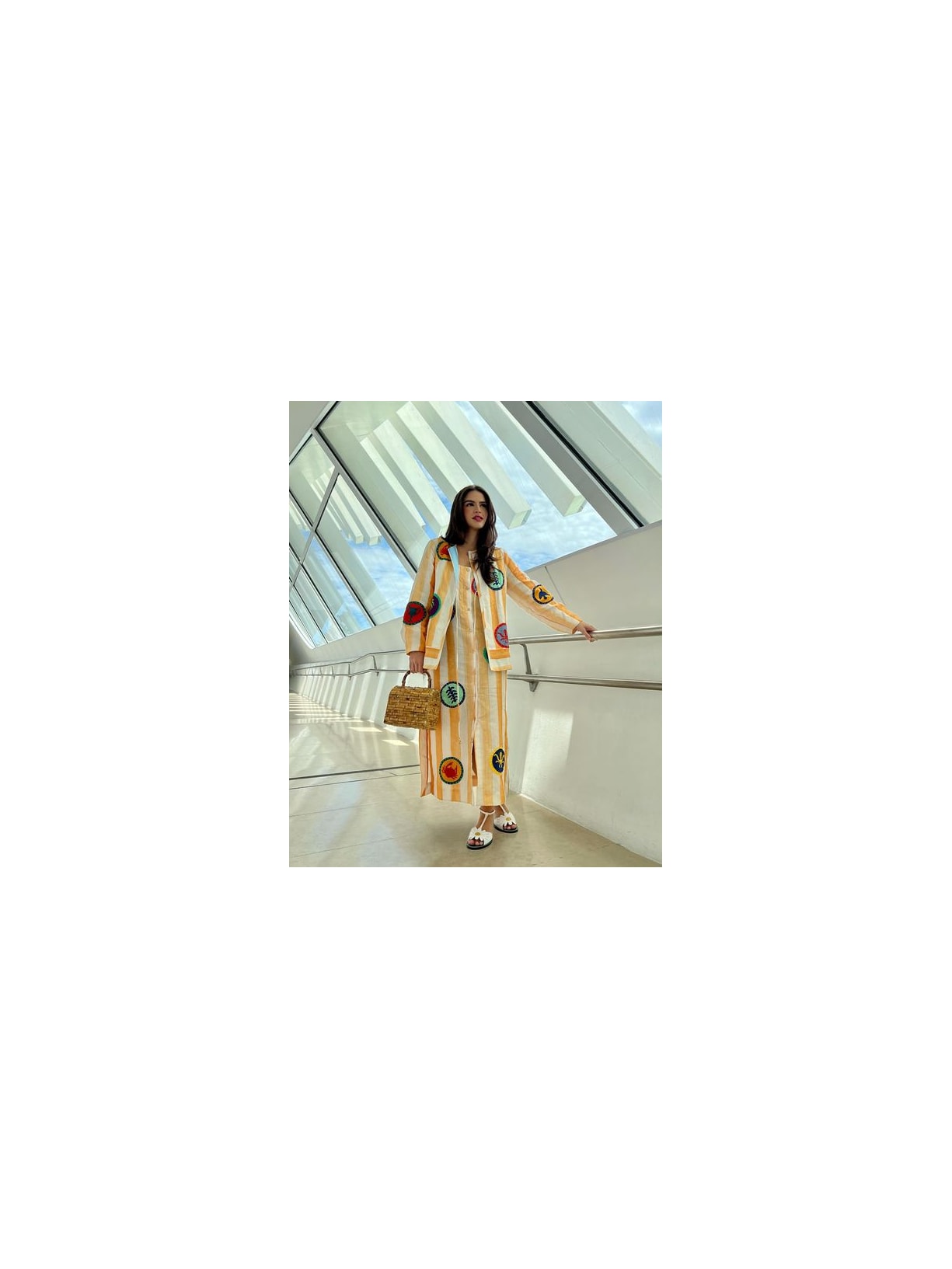 Casaqueto Feminino Polis Listrado Amarelo Bdln