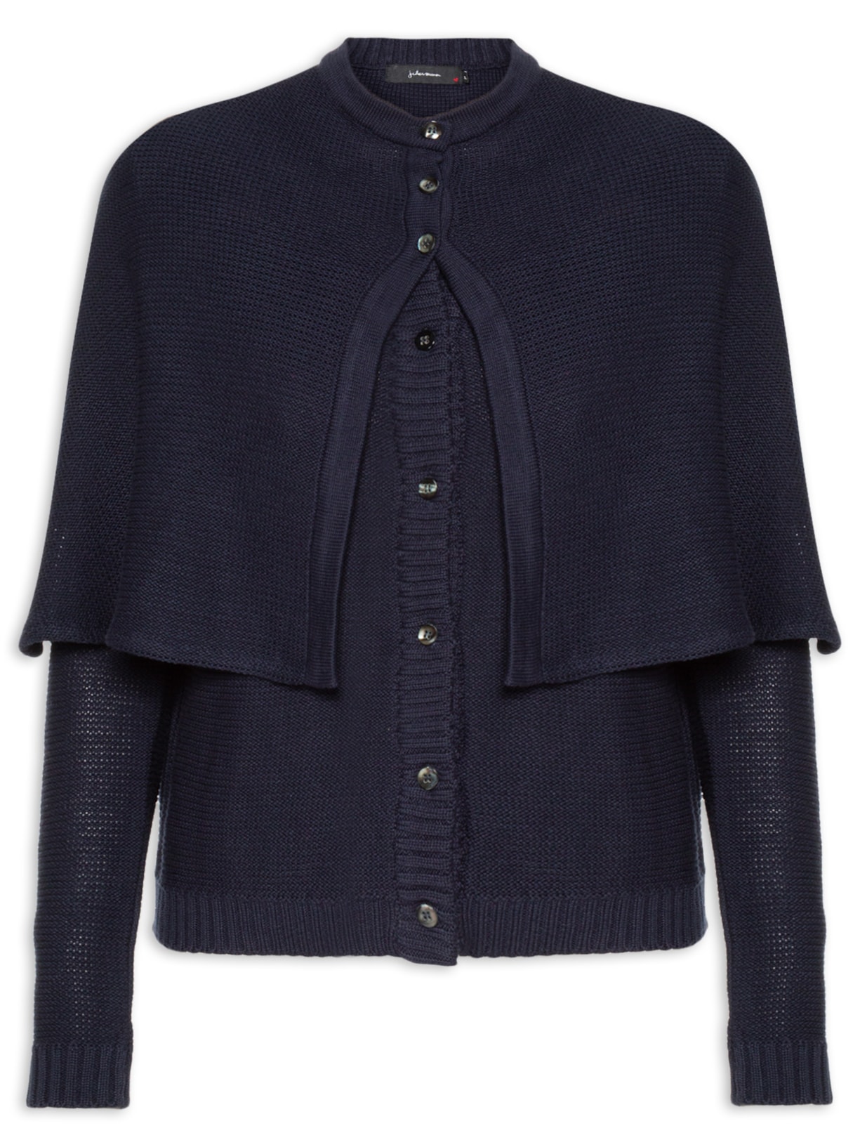 Casaqueto Feminino Tricot Capa - Azul