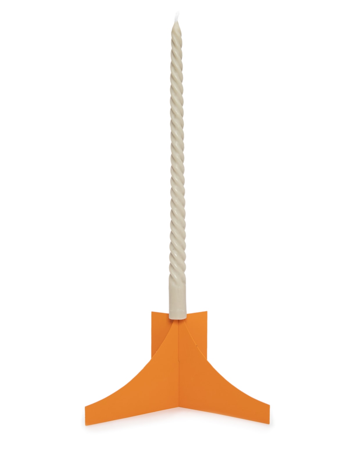 Castiçal Encaixe P Com Vela - Laranja