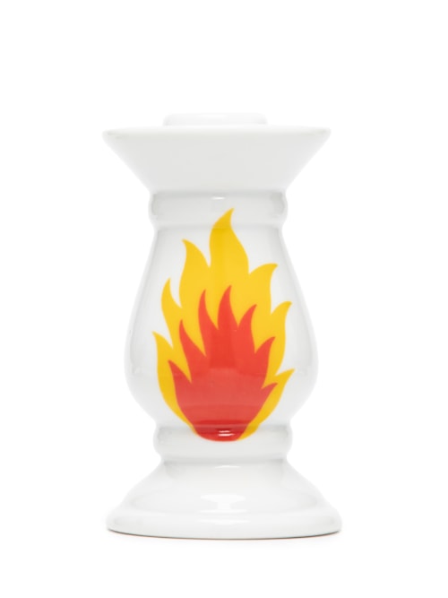 Castiçal Fogo - Branco