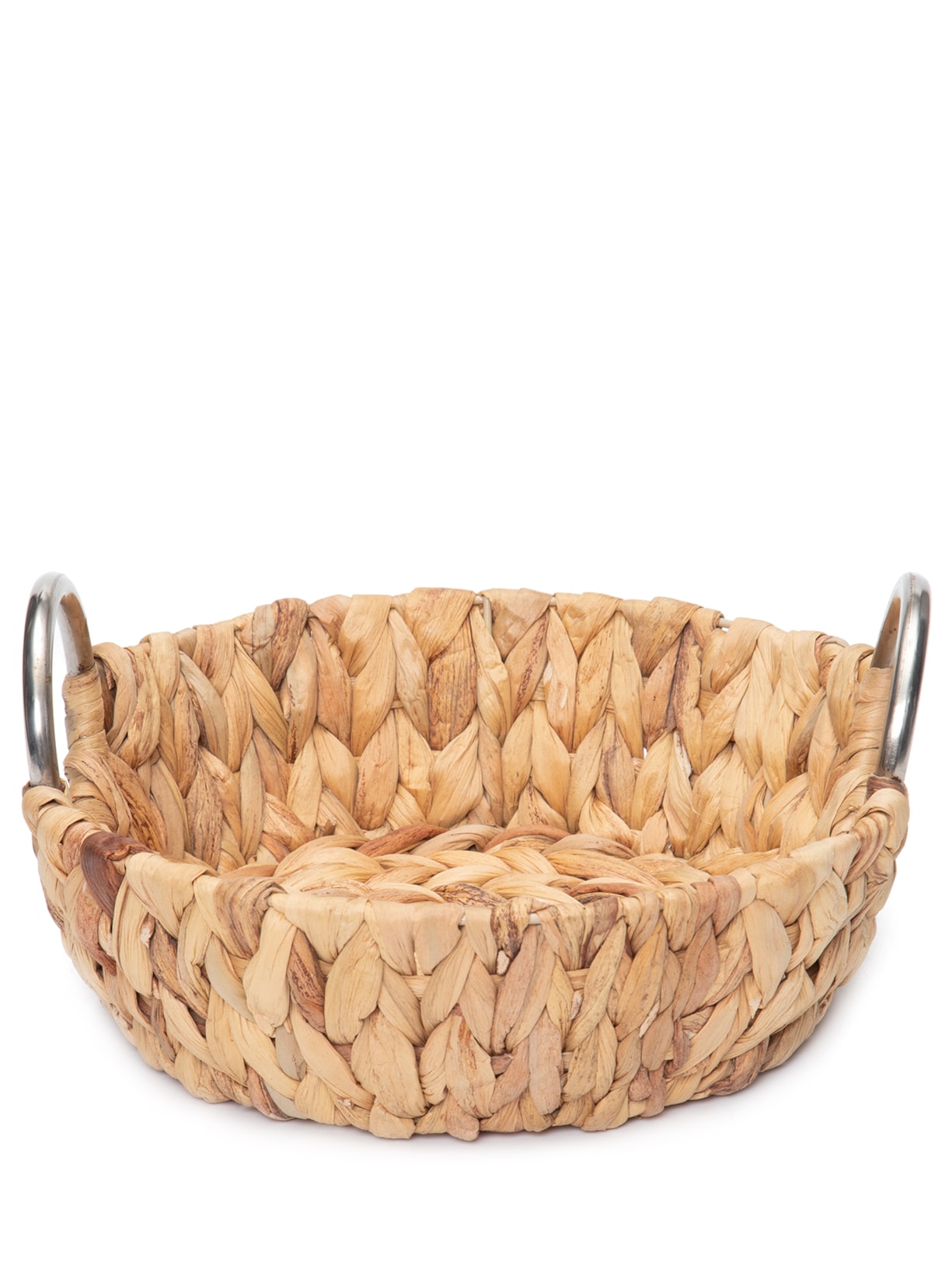 Cesta De Fibra Natural Com Alça De Metal Revestida 1 Peça Bege '2Home