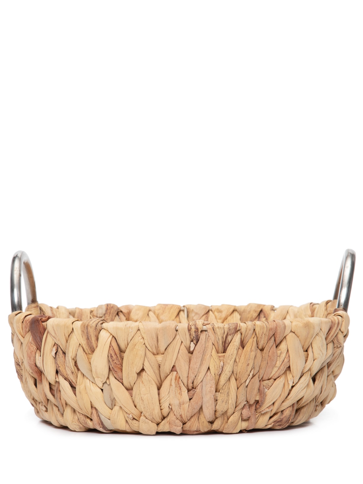 Cesta De Fibra Natural Com Alça De Metal Revestida 1 Peça Bege '2Home