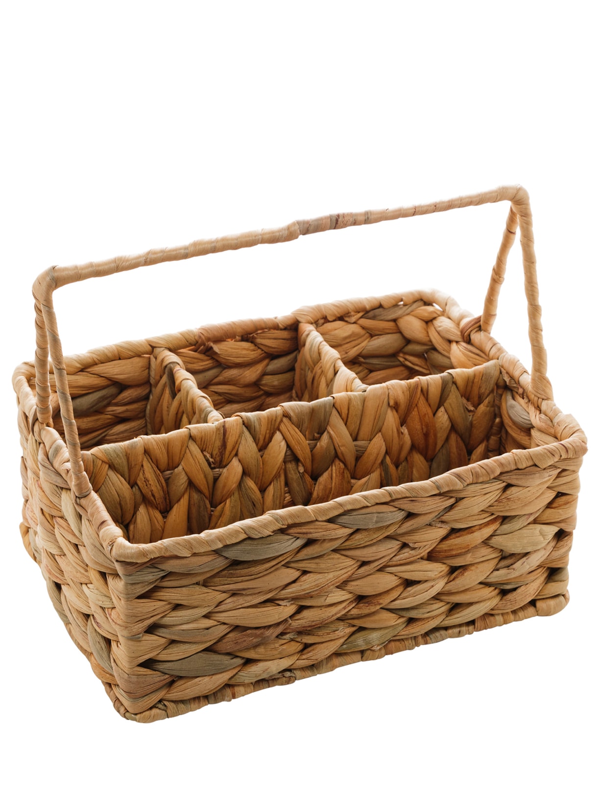 Cesta De Fibra Natural Com Alça Em Metal Revestida de Fibra Bege '2Home