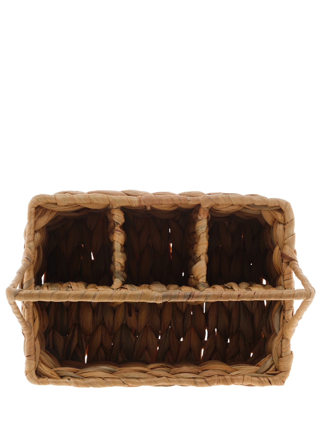 Cesta De Fibra Natural Com Alça Em Metal Revestida de Fibra Bege '2Home