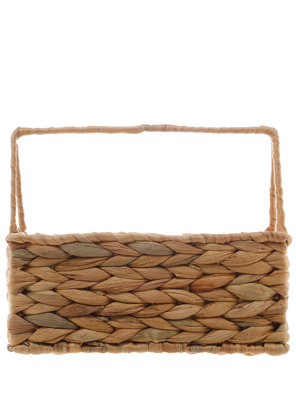 Cesta De Fibra Natural Com Alça Em Metal Revestida de Fibra Bege '2Home