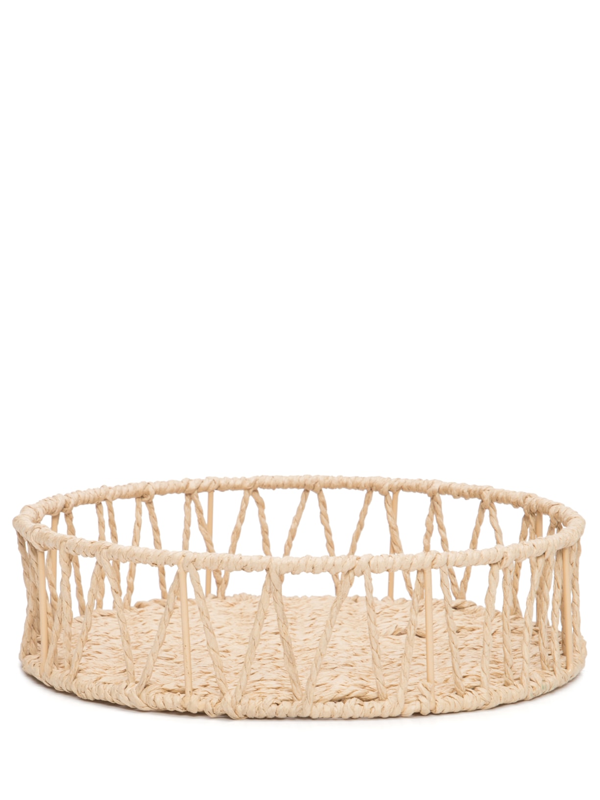 Cesta Em Fibra De Papel E Metal 1 Peça Bege '2Home