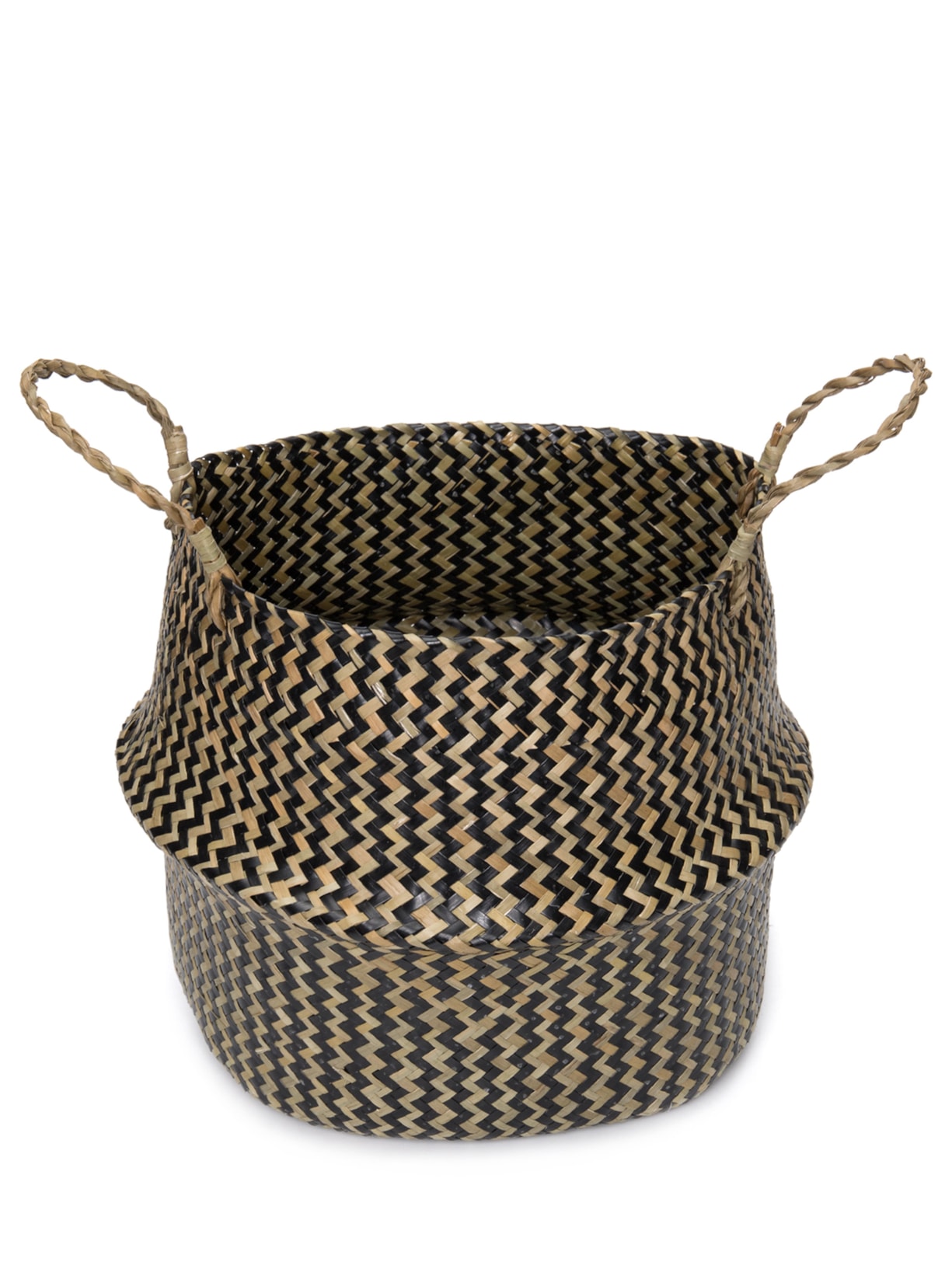 Cesto Com Alças Em Rattan Bege '2Home