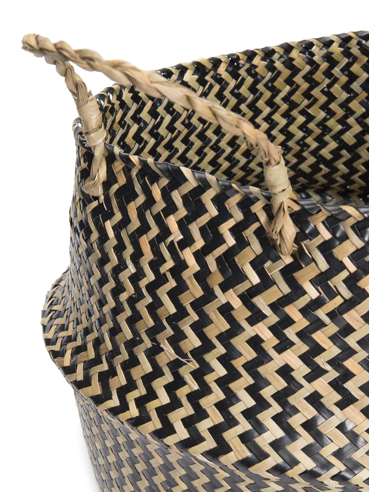 Cesto Com Alças Em Rattan Bege '2Home