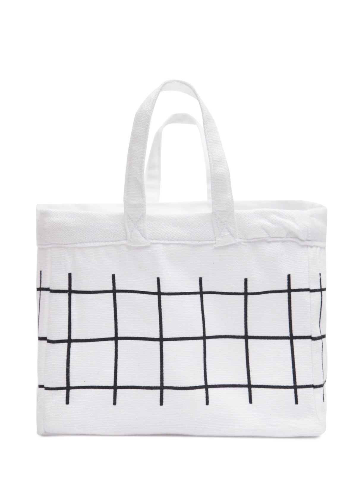 Cesto Estampa Grid - Branco