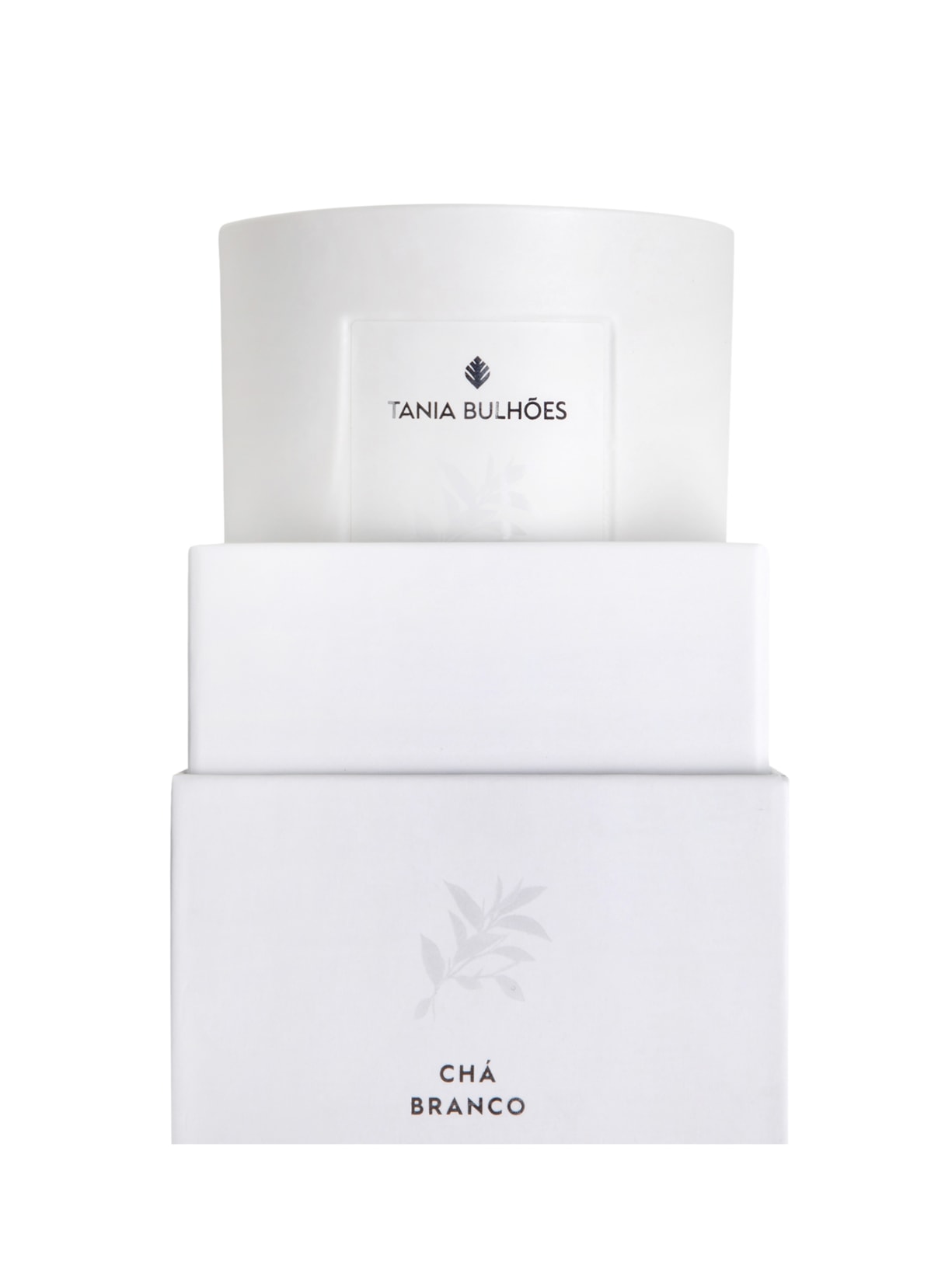 Chá Branco Vela Porcelana Branca 220g Tania Bulhões