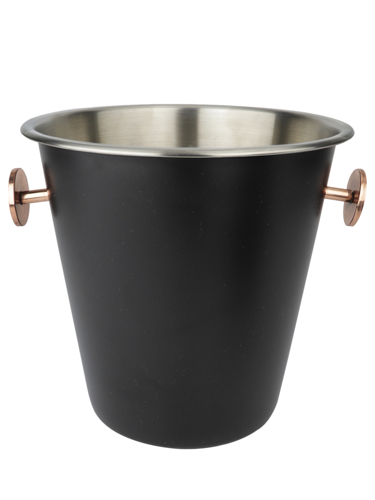 Champanheira Em Aço Inox 4,6L - Preta Com Cobre