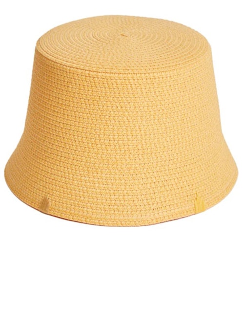 Chapéu Bucket Com Bordados - Amarelo