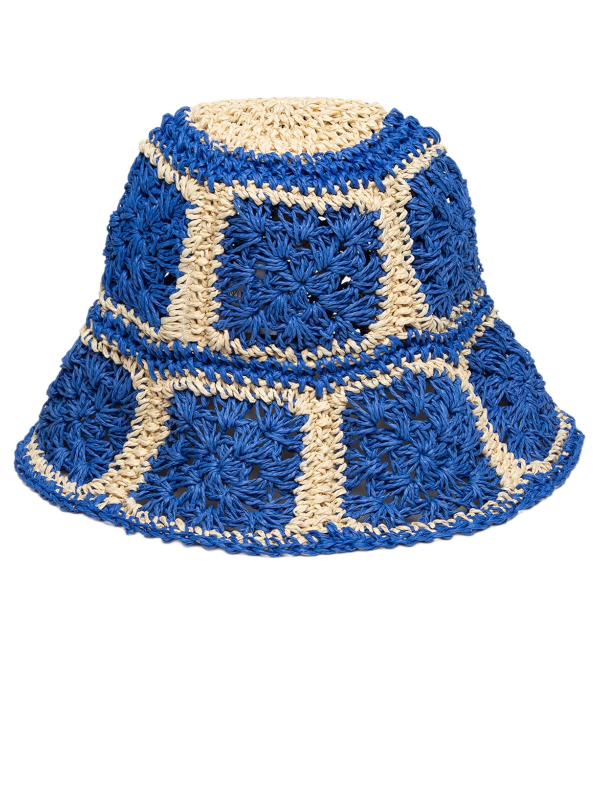 Chapéu Bucket Feminino Artesanal Ráfia Azul Farm Etc