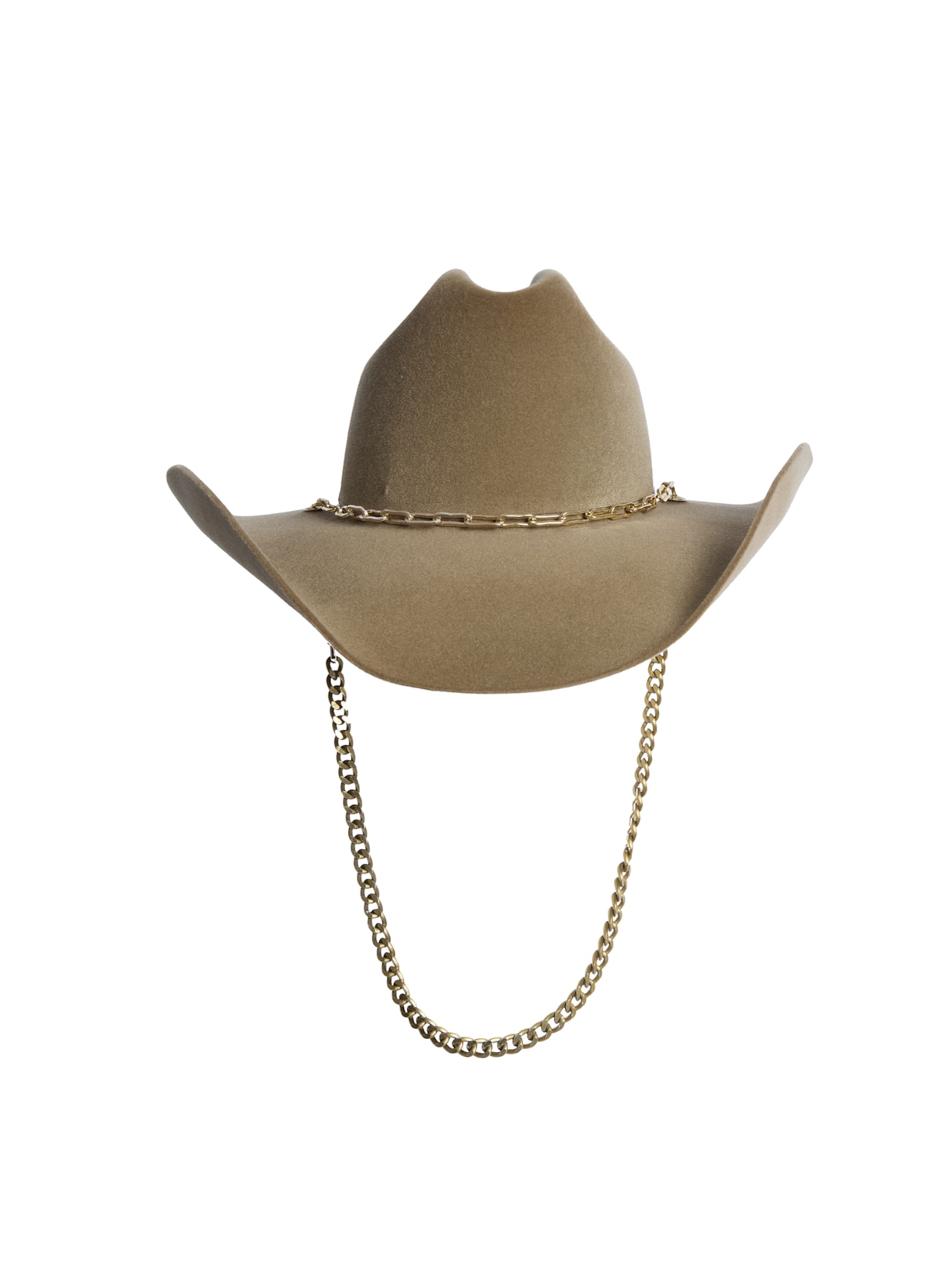 Chapéu Cowboy Com Correntaria Removível - Camelo