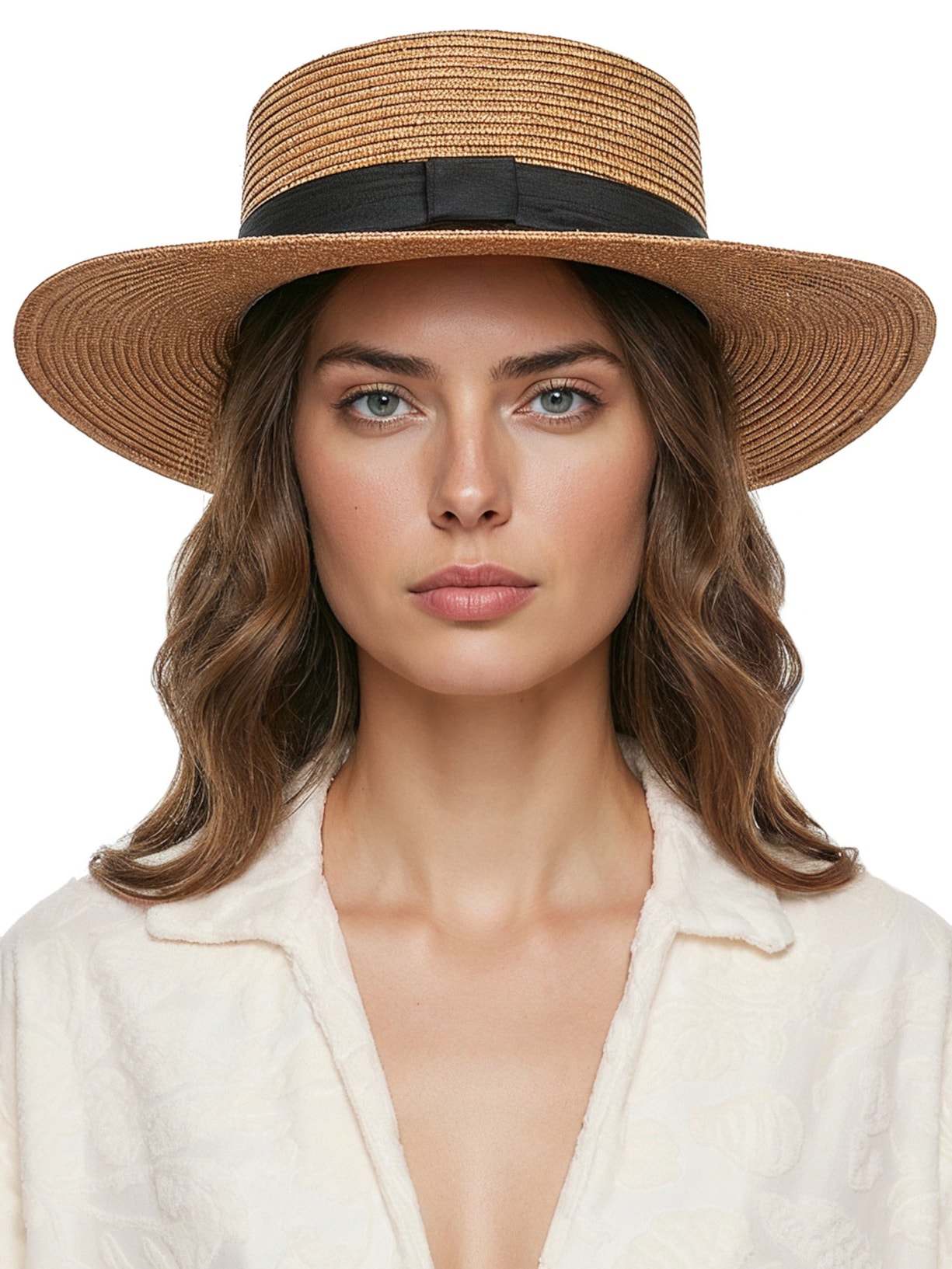 Chapéu De Palha Feminino Bege Mktbeach