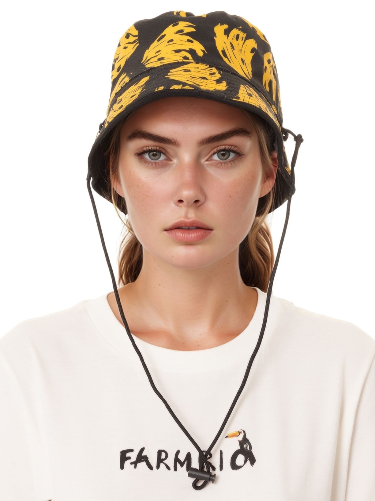 Chapéu Feminino Bucket Bossa Banana Preto Farm Etc