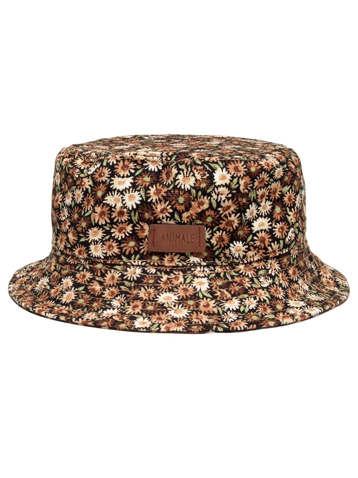 Chapéu Feminino Bucket Double Face Liberty Seeds Textura Marrom Animale